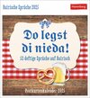 Buchcover Bairische Sprüche - Do legst di nieda! Postkartenkalender 2025 - 53 deftige Sprüche auf Bairisch