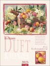 Buchcover Duftkalender 2023. Hochwertiger Wandkalender mit zauberhaften Blumen-, Kräuter- und Früchtearrangements. Besonderer Kale