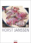 Buchcover Horst Janssen Kalender 2023. Werke des deutschen Grafikers und Zeichners in einem großen Wandkalender. Hochwertiger Kuns