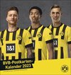 Buchcover BVB Postkartenkalender 2023. Kleiner Kalender für große Fans: Die Stars von Borussia Dortmund in einem Tischkalender zum