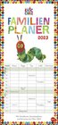 Buchcover Die kleine Raupe Nimmersatt Familienplaner 2023. Familienkalender mit 5 Spalten. Liebevoll illustrierter Wandkalender mi