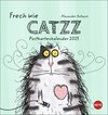 Buchcover Catzz Postkartenkalender 2023. Humor-Kalender von Alexander Holzach. Kleiner Kalender mit witzigen Cartoon-Katzen. Kalen