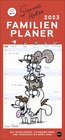 Buchcover Simons Katze Familienplaner 2023. Familienkalender mit 5 Spalten. Humorvoll illustrierter Familien-Wandkalender mit Schu