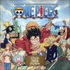 Buchcover One Piece Broschurkalender 2024. Mit diesem Anime-Kalender können Fans die Abenteuer der Strohhutbande hautnah miterlebe