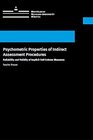 Buchcover Psychometric Properties of Indirect Assessment Procedures