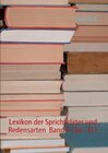 Buchcover Lexikon der Sprichwörter und Redensarten  Band 9 (Du - Ei )