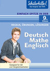 Buchcover Deutsch, Mathe, Englisch in der 9. Klasse