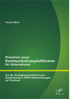 Buchcover Potentiale neuer Kommunikationsplattformen für Unternehmen: Von der Einwegkommunikation zum Kundendialog in ÖPNV-Unterne