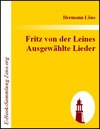 Buchcover Fritz von der Leines Ausgewählte Lieder