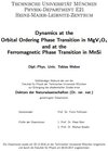 Dynamics at the Orbital Ordering Phase Transition in MgV2O4 and at the Ferromagnetic Phase Transition in MnSi width=