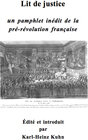Buchcover Lit de justice - un pamphlet inédit de la pré-revolution française