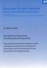 Buchcover Die GmbH als Target einer fremdfinanzierten Akquisition