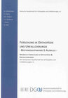 Buchcover Forschung in Orthopädie und Unfallchirurgie - Bestandsaufnahme & Ausblick