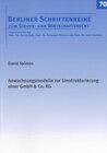 Buchcover Anwachsungsmodelle zur Umstrukturierung einer GmbH & Co. KG