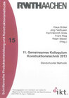 Buchcover 11. Gemeinsames Kolloquium Konstruktionstechnik 2013