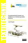 Buchcover Produktorientierte Auswahl von Verfahren zur Vorfixierung textiler Preforms