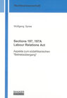 Buchcover Sections 197, 197A Labour Relations Act