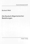Buchcover Die Deutsch-Nigerianischen Beziehungen
