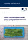 Buchcover Biomass - a renewable energy source?