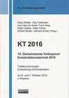 Buchcover 14. Gemeinsames Kolloquium Konstruktionstechnik 2016