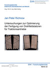 Buchcover Untersuchungen zur Optimierung der Fertigung von Drehfeldstatoren für Traktionsantriebe