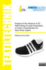 Buchcover Analysis of the Influence of 2D Weft Knitting Process Parameters on Fabric Characteristics for Sport Shoe Uppers