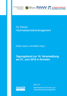 Buchcover Tagungsband zur 10. Veranstaltung des Forums der EG-HWRM-RL am 21. Juni 2018 in Dresden
