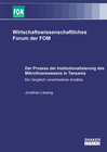 Buchcover Der Prozess der Institutionalisierung des Mikrofinanzwesens in Tansania