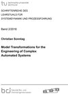 Buchcover Model Transformations for the Engineering of Complex Automated Systems