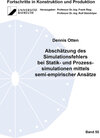 Buchcover Abschätzung des Simulationsfehlers bei Statik- und Prozesssimulationen mittels semi-empirischer Ansätze