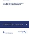 Buchcover Beitrag zur Bewertung der funktionalen Sicherheit von Federkraftbremsen