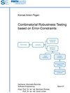 Buchcover Combinatorial Robustness Testing based on Error-Constraints