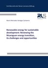Buchcover Renewable energy for sustainable development: Reviewing the Nicaraguan energy transition, its challenges and opportuniti