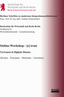 Buchcover Online-Workshop - [e] trust