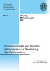 Buchcover Einsatzpotentiale von Transferpfadanalysen zur Beurteilung des Fahrkomforts