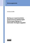 Buchcover Beitrag zur experimentellen Untersuchung selbsterregter Strömungsvorgänge im stehenden Verzögerungsgitter