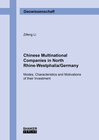 Buchcover Chinese Multinational Companies in North Rhine-Westphalia/Germany