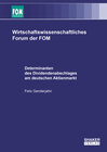 Buchcover Determinanten des Dividendenabschlages am deutschen Aktienmarkt