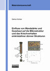 Buchcover Einfluss von Wandstärke und Gusshaut auf die Mikrostruktur und das Kriechverhalten einkristalliner dünner Strukturen