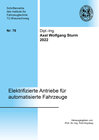 Buchcover Elektrifizierte Antriebe für automatisierte Fahrzeuge