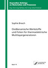 Buchcover Oxidkeramische Werkstoffe und Folien für thermoelektrische Multilayergeneratoren