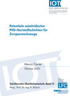 Buchcover Potentiale oxinitridischer PVD-Hartstoffschichten für Zerspanwerkzeuge