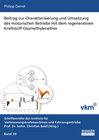 Buchcover Beitrag zur Charakterisierung und Umsetzung des motorischen Betriebs mit dem regenerativen Kraftstoff Oxymethylenether