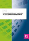 Buchcover Institutionenökonomische Analyse des fair value von Investment Properties