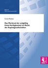 Buchcover Das Merkmal der endgültig freien Verfügbarkeit im Recht der Kapitalgesellschaften