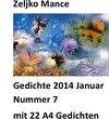 Buchcover Gedichte 2014 Januar Nummer 7 mit 22 A4 Gedichten