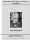Buchcover Capograssi-Edition Bd. 6