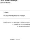 Buchcover Zitieren in wissenschaftlichen Texten