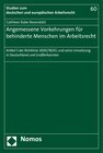 Buchcover Angemessene Vorkehrungen für behinderte Menschen im Arbeitsrecht