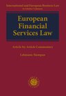 Buchcover European Financial Services Law